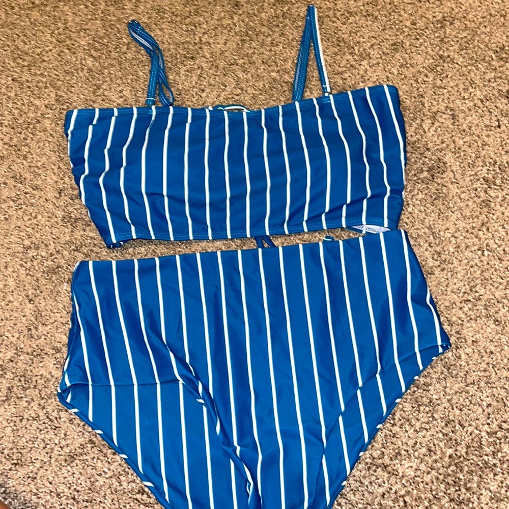 Blue stripped bikini